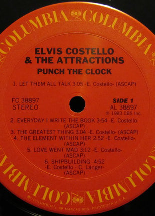 Elvis Costello & The Attractions : Punch The Clock (LP, Album, Pit)