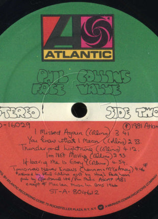 Phil Collins : Face Value (LP, Album, Mon)