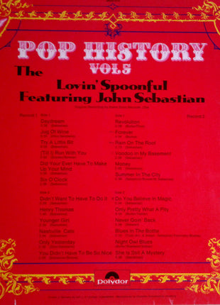 The Lovin' Spoonful Featuring John Sebastian : Pop History Vol 5 (2xLP, Comp)