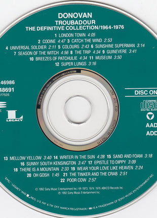 Donovan : Troubadour - The Definitive Collection / 1964-1976 (2xCD, Comp, RP)