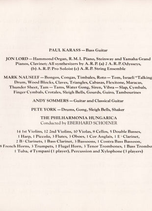 Jon Lord : Sarabande (CD, Album, RE)