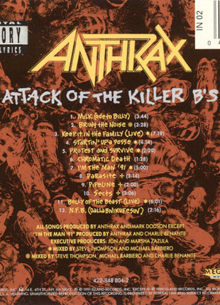 Anthrax : Attack Of The Killer B's (CD, EP, Comp)