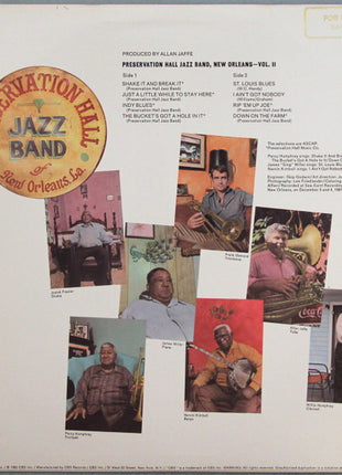 Preservation Hall Jazz Band : New Orleans. Vol. II (LP, Album, Car)