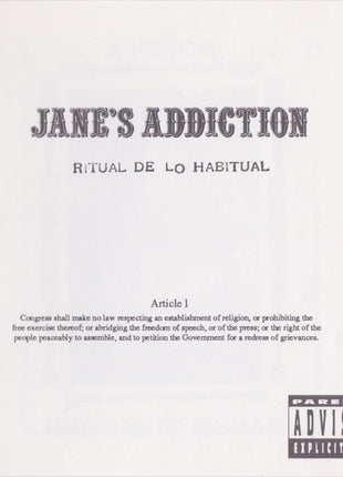 Jane's Addiction : Ritual De Lo Habitual (CD, Album, Club, SRC)