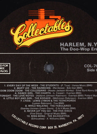 Various : Harlem NY (The Doo-Wop Era) (2xLP, Comp)