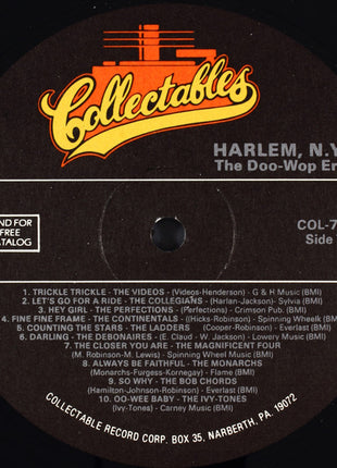 Various : Harlem NY (The Doo-Wop Era) (2xLP, Comp)