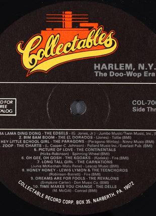 Various : Harlem NY (The Doo-Wop Era) (2xLP, Comp)