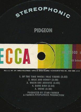 Pidgeon (2) : Pidgeon (LP, Album)