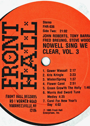 John Roberts (11), Tony Barrand, Fred Breunig, Steve Woodruff : Nowell Sing We Clear, Vol. 3 (LP, Album)