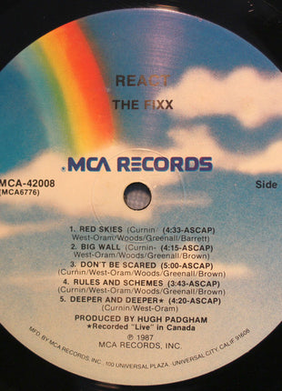 The Fixx : React (LP, Album)