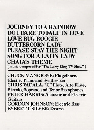 Chuck Mangione : Journey To A Rainbow (CD, Album)