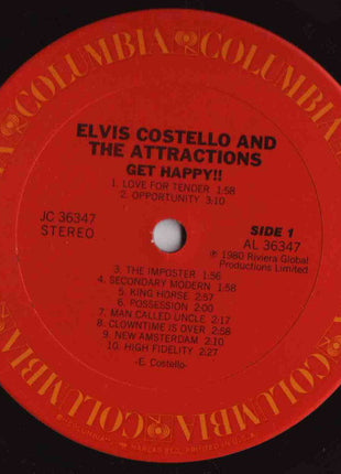 Elvis Costello And The Attractions* : Get Happy!! (LP, Album)