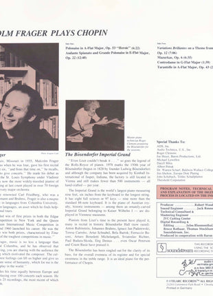 Malcolm Frager, Chopin* : Malcolm Frager Plays Chopin (LP, Album, Gat)