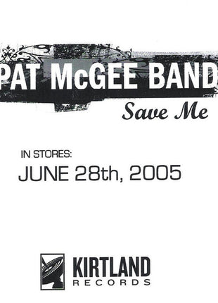 Pat McGee Band : Save Me (CDr, Album, Promo)