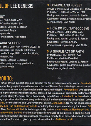 Lee Genesis : The Soul Of Lee Genesis (CD, Album)