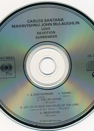 Carlos Santana / John McLaughlin : Love Devotion Surrender (CD, Album, RE, JVC)