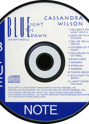 Cassandra Wilson : Blue Light 'Til Dawn (CD, Album, Club, RE)