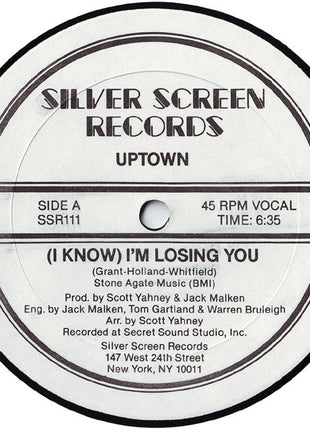 Uptown (21) : (I Know) I'm Losing You (12", Single)