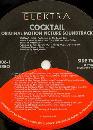 Various : Cocktail (Original Motion Picture Soundtrack) (LP, Comp)