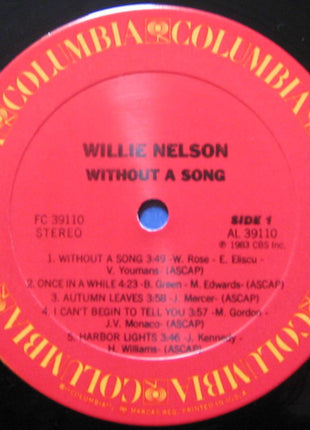 Willie Nelson : Without A Song (LP, Album, Car)