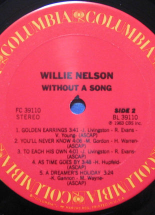 Willie Nelson : Without A Song (LP, Album, Car)