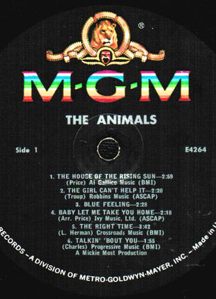 The Animals : The Animals (LP, Album, Mono)