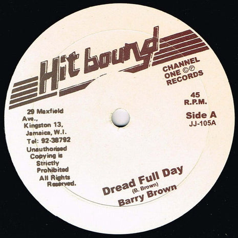 Barry Brown / Al Campbell : Dread Full Day / Dance Hall Style (10", RP)