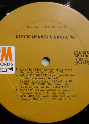 Herb Alpert Presents Sérgio Mendes & Brasil '66 : Herb Alpert Presents Sergio Mendes & Brasil '66 (LP, Album, RP, Pit)