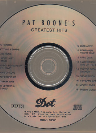 Pat Boone : Pat Boone's Greatest Hits (CD, Comp, RM)