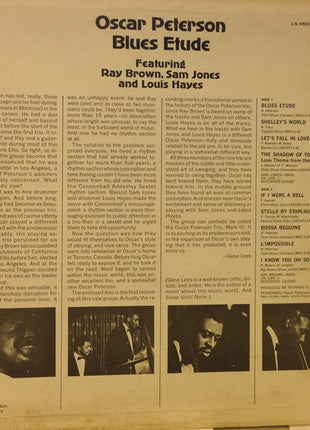 Oscar Peterson : Blues Etude (LP, Album, Mono, Mer)