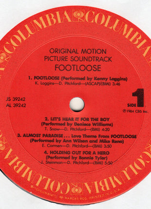 Various : Footloose (Original Motion Picture Soundtrack) (LP, Comp, Pit)