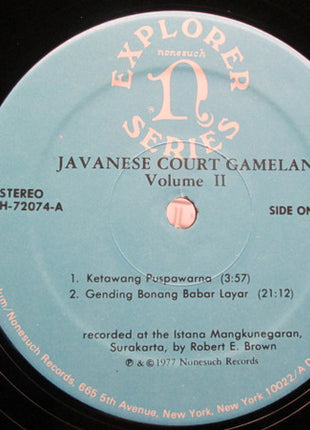 Gamelan Kya Kanyut Mesem / Gamelan Kyai Udan Arum : Javanese Court Gamelan Volume II (LP, Album)
