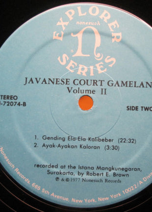 Gamelan Kya Kanyut Mesem / Gamelan Kyai Udan Arum : Javanese Court Gamelan Volume II (LP, Album)