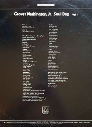 Grover Washington, Jr. : Soul Box Vol. 1 (LP, Album)