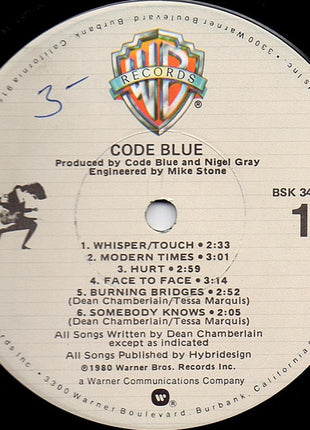 Code Blue (5) : Code Blue (LP, Album, Los)