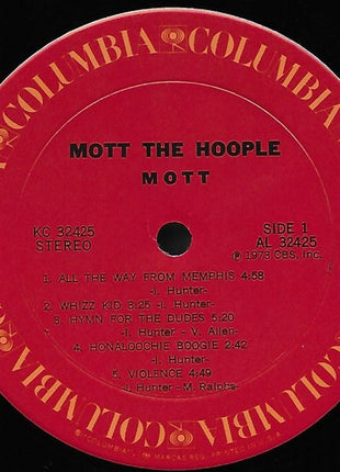 Mott The Hoople : Mott (LP, Album, Ter)