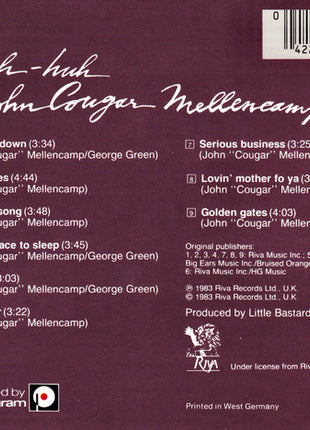 John Cougar Mellencamp : Uh-Huh (CD, Album, RP)
