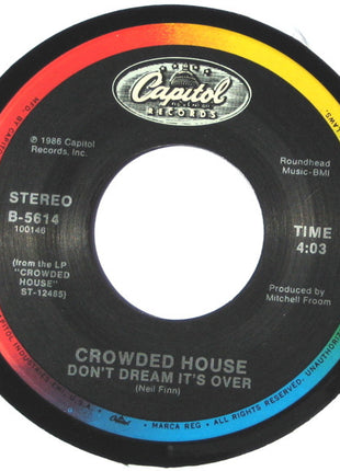 Crowded House : Don't Dream It's Over (7", Single, Spe)