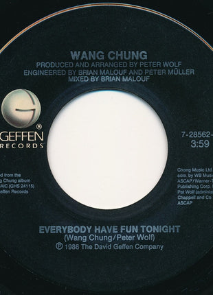 Wang Chung : Everybody Have Fun Tonight (7", Single, SRC)