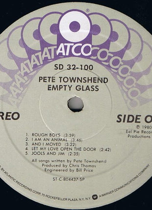 Pete Townshend : Empty Glass (LP, Album, SP )