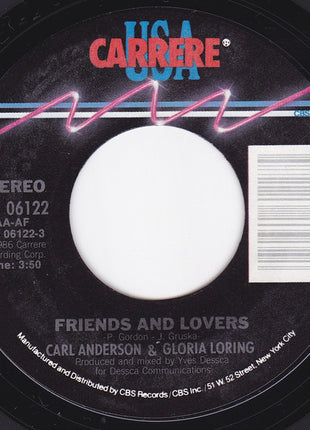 Gloria Loring &  Carl Anderson : Friends And Lovers (7", Styrene, Pit)