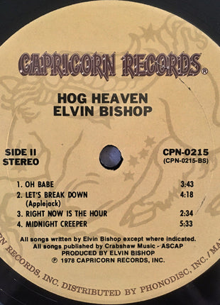Elvin Bishop : Hog Heaven (LP, Album, Ter)