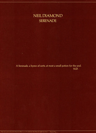 Neil Diamond : Serenade (LP, Album, RE)