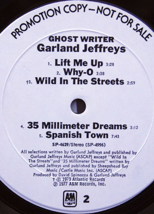 Garland Jeffreys : Ghost Writer (LP, Album, Promo, Mon)