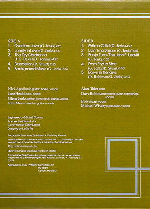 Glenn Jenks : Background Music (LP, Album)