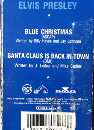 Elvis Presley : Blue Christmas / Santa Claus Is Back In Town  (Cass, Single)