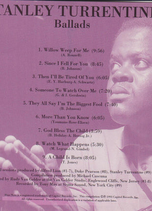 Stanley Turrentine : Ballads (CD, Comp, Club)