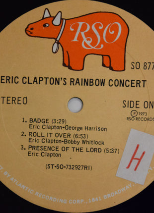 Eric Clapton : Eric Clapton's Rainbow Concert (LP, Album, RI )