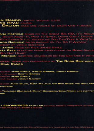 The Lemonheads : Come On Feel The Lemonheads (CD, Album, Spe)