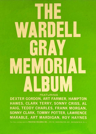 Wardell Gray : Memorial Album (2xLP, Comp, Mono)